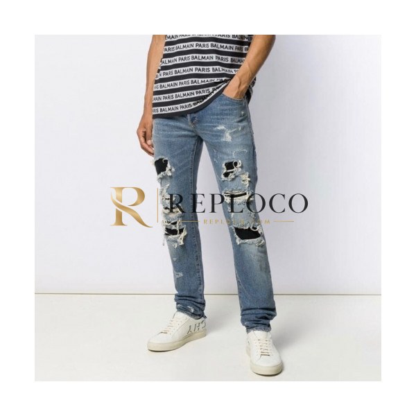 ✨Balmain 2020 Mens Denim Pants - 발망 2020 남성 캐쥬얼 데님 팬츠 Bam0103x.Size(30 - 38).블루