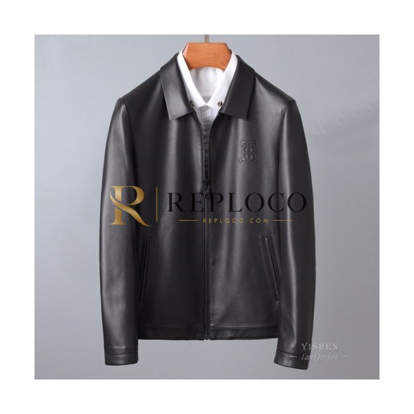 ✨[버버리]Burberry 2020 Mens Casual Leather Jackets - 버버리 2020 남성 캐쥬얼 가죽 자켓 Bur03205x.Size(m - 3xl).블랙