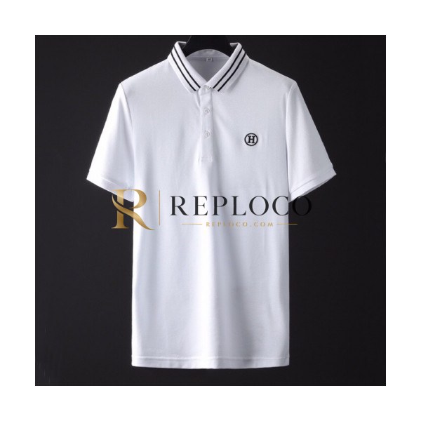 ✨Hermes 2020 Mens Silket Short Sleeved Polo Tshirts - 에르메스 2020 남성 실켓 폴로 반팔티 Her0472x.Size(m - 3xl).화이트