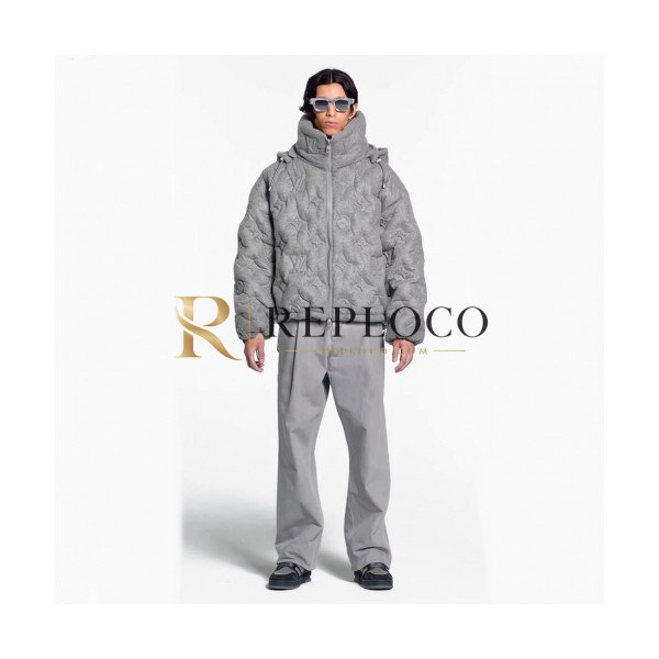 ✨Louis vuitton 2019 Mens Logo Oversize Down Padding - 루이비통 2019 남성 로고 오버사이즈 다운패딩 Lou01236x.Size(s- l).그레이