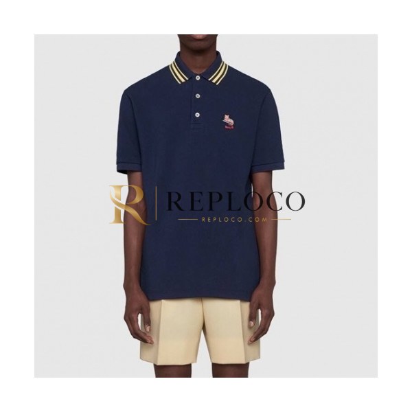 ✨[매장판]Gucci 2020 Mm/Wm Logo Short Sleeved Tshirts - 구찌 2020 남자 로고 폴로 반팔티 Guc03327x.Size(xs - l).네이비