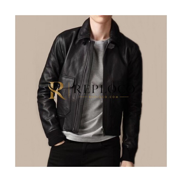 ✨Burberry 2019 Mens Casual Down Leather Jacket - 버버리 2019 남성 캐쥬얼 다운 가죽 자켓 Bur01432x.Size(l - 4xl).블랙