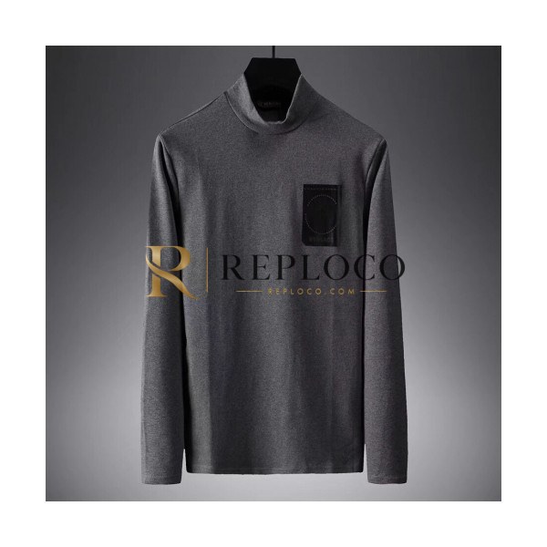 ✨Versace 2019 Mens Cotton Turtle-neck Tshirt - 베르사체 2019 남성 코튼 터틀넥 긴팔티 Ver0273x.Size(m - 3xl).2컬러(블랙/다크그레이)
