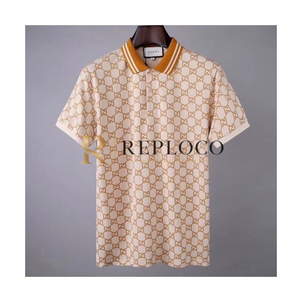 ✨[매장판]Gucci 2020 Mens Logo Short Sleeved Polo Tshirts - 구찌 2020 남성 로고 폴로 반팔티 Guc02915x.Size(m - 2xl).브라운