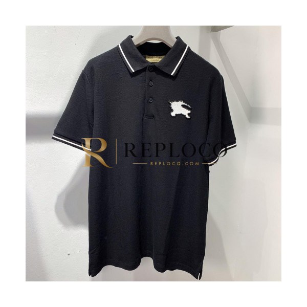 ✨Burberry 2019 Mens Logo Polo Cotton Short Sleeved Tshirt - 버버리 남성 로고 폴로 코튼 반팔티 BurTS0056.Size(s- xl).블랙