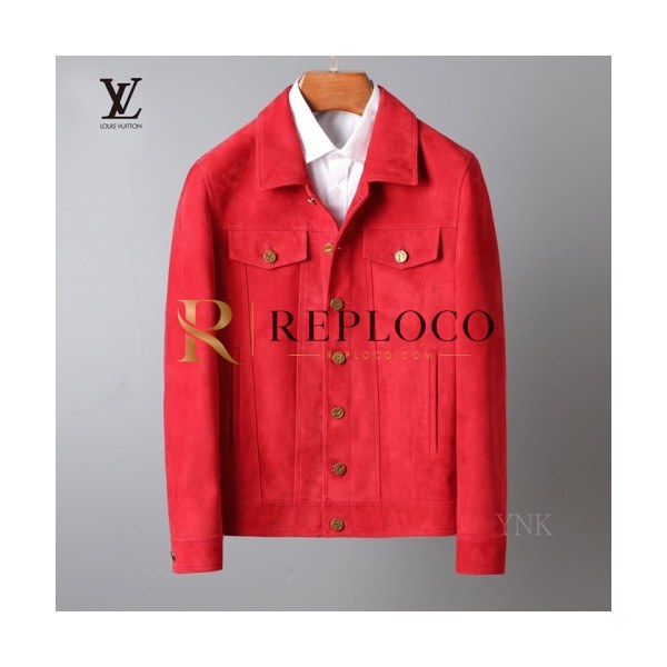 ✨[루이비통]Louis vuitton 2020 Mens Logo Leather Jackets - 루이비통 2020 남성 로고 가죽 자켓 Lou02451x.Size(m - 3xl).레드