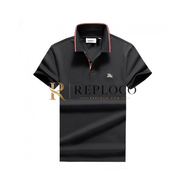 ✨[버버리]Burberry 2020 Mens Logo Silket Short Sleeved Polo Tshirts - 버버리 2020 남성 로고 실켓 폴로 반팔티 Bur02533x.Size(m - 3xl).블랙