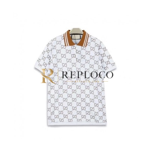 ✨[매장판]Gucci 2020 Mens Logo Cotton Short Sleeved Polo Tshirts - 구찌 2020 남성 로고 코튼 폴로 반팔티 Guc02825x.Size(xs - l).화이트
