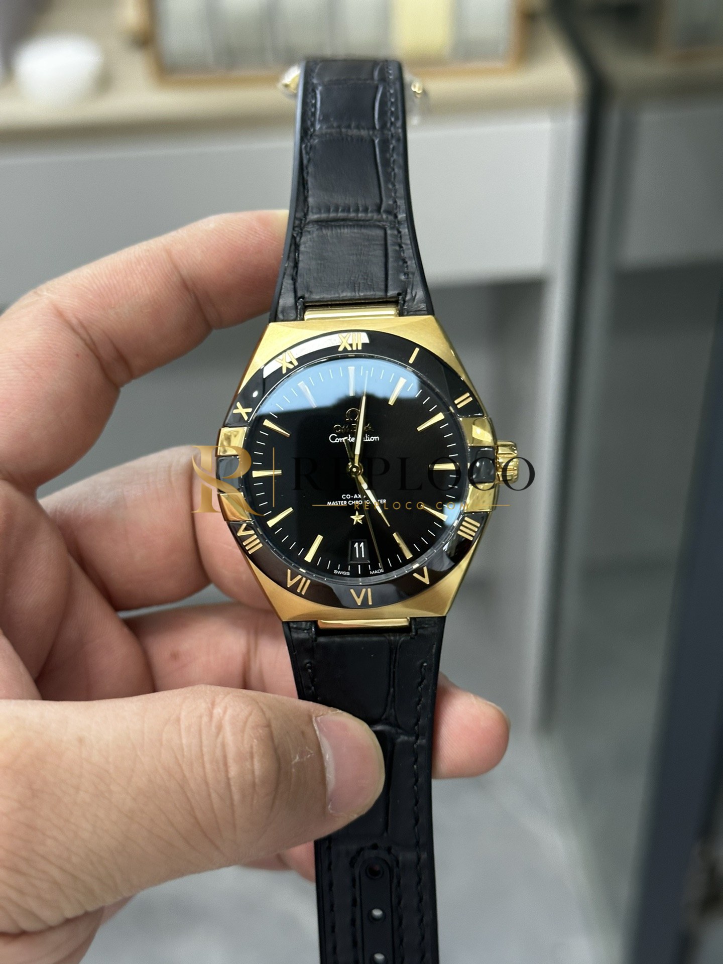 VS 공장 오메가 컨스텔레이션 41mm 옐로우 골드 블랙 세라믹 131.63.41.21.01.001 1:1 슈퍼클론 단동 DD8900 무브먼트