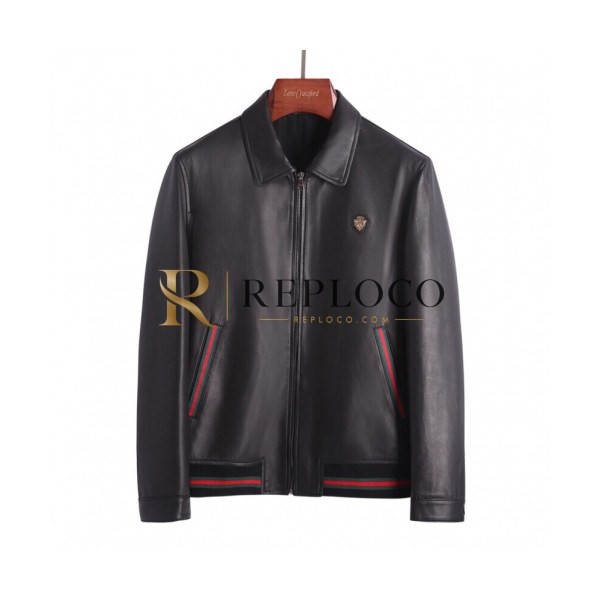 ✨Gucci 2019 Mens Logo Casual Sheep-skin Jacket - 구찌 2019 남성 로고 캐쥬얼 양가죽 자켓 Guc01380x.Size(m - 3xl).블랙