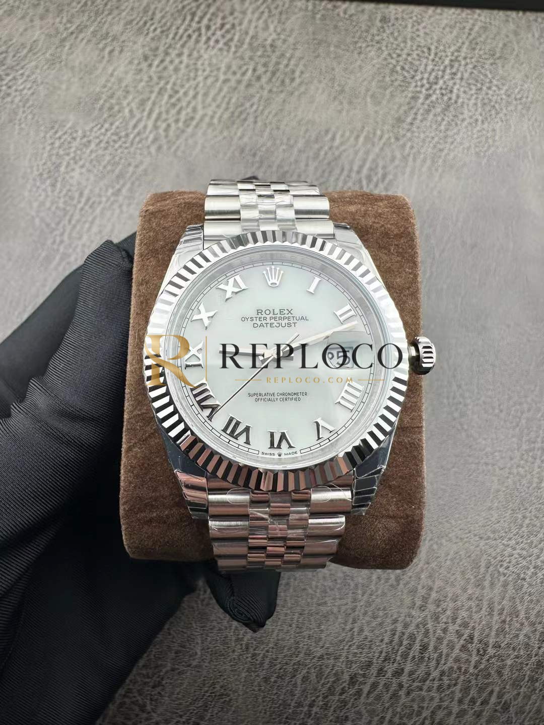 VS 공장 롤렉스 데이트저스트 41mm 126334 화이트 로만 다이얼 쥬빌리 브레이슬릿 1:1 슈퍼클론 DD3235 무브먼트 - 이미지 2