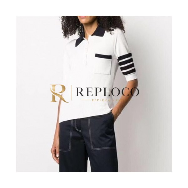 ✨Thom Browne Womens Polo Tshirts - 톰브라운 여성 폴로 반팔티 - Thom1290x
