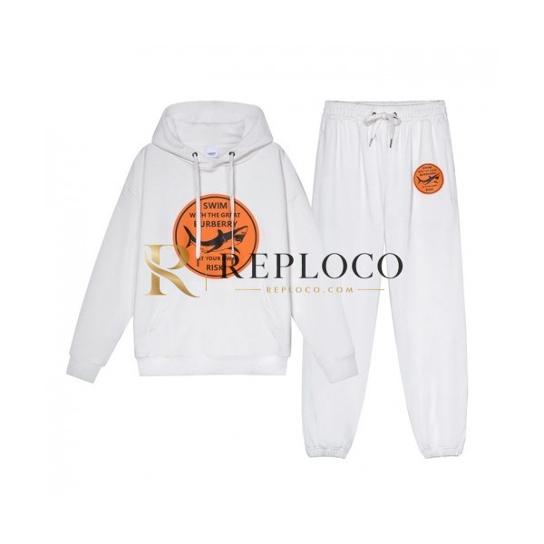 ✨Burberry Mens Logo Casual Training Clothes&Pants White - 버버리 2021 남성 로고 캐쥬얼 트레이닝복&팬츠 Bur04111x Size(xs - l) 화이트