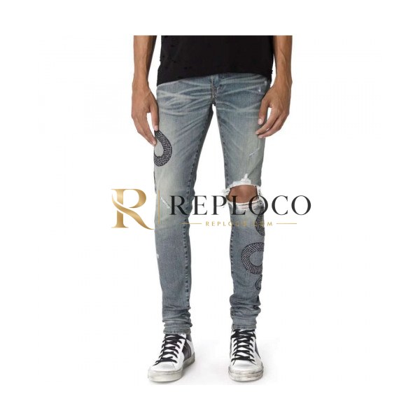 ✨Amiri 2019 Mens Denim Slim Fit Pants - 아미리 신상 남성 슬림핏 데님 팬츠 Ami0034x.Size(28 - 42).블루