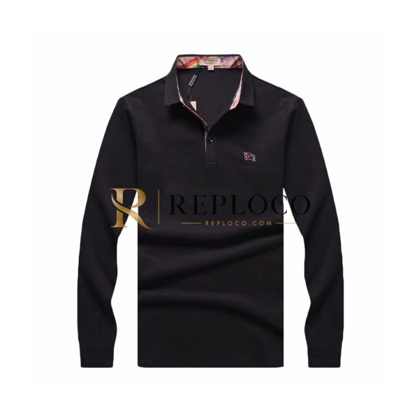 ✨[버버리]Burberry 2020 Mens Logo Casual Cotton Polo Tshirts - 버버리 2020 남성 로고 캐쥬얼 코튼 폴로 맨투맨 Bur02181x.Size(m - 3xl).블랙