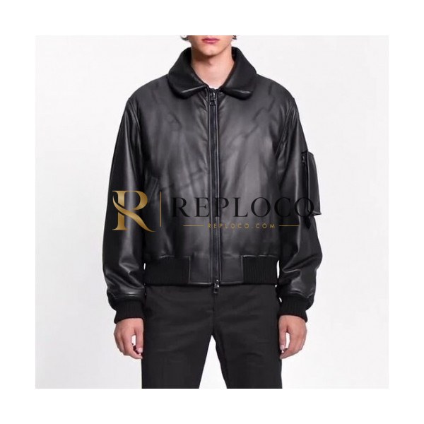 ✨[루이비통]Louis vuitton 2020 Mens Logo Leather Jackets - 루이비통 2020 남성 로고 가죽 자켓 Lou02410x.Size(m - 3xl).블랙