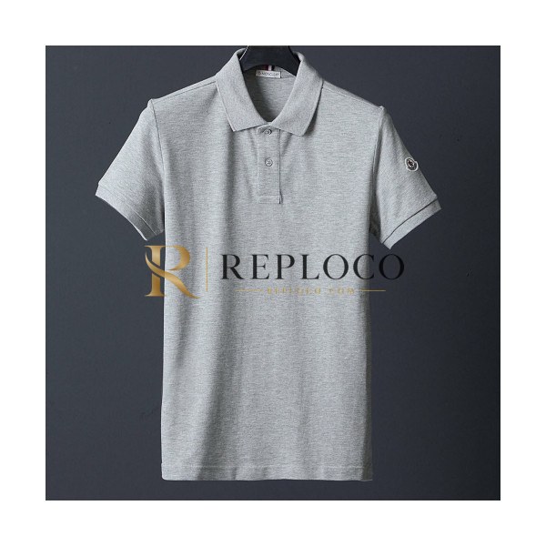 ✨[매장판]Moncler 2020 Mens Logo Cotton Short Sleeved Polo Tshirts - 몽클레어 2020 남성 로고 코튼 폴로 반팔티 Moc01547x.Size(s - 2xl).그레이