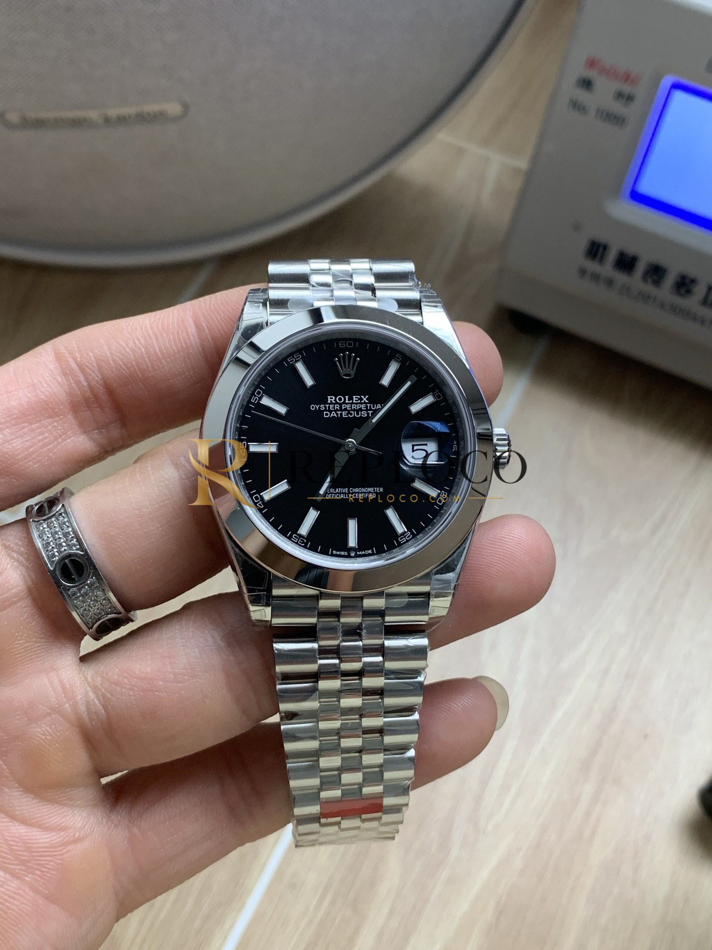 VS 공장 롤렉스 데이트저스트 41mm 126300 블랙 다이얼 스무스 베젤 주빌리 브레이슬릿 1:1 슈퍼클론 DD3235 무브먼트