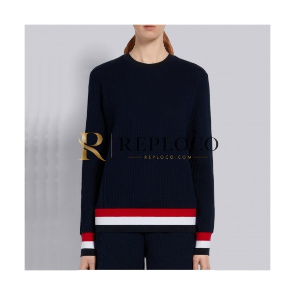 ✨Thom Browne Womens Crew-neck Tshirts - 톰브라운 여성 크루넥 긴팔티 - tho1152x