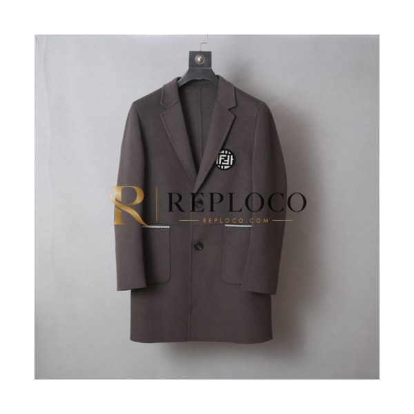 ✨[커스텀급] FendiI 2018 Mens Cashmere Coat - 펜디 남성 캐시미어 코트 Fen0063x.Size(M - 2XL)그레이