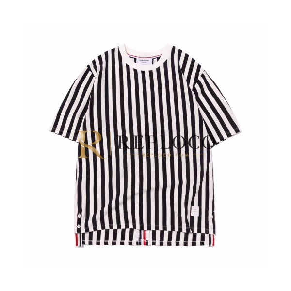✨[톰브라운]Thom Browne 2020 Mm/Wm Casual Cotton Short Sleeved Polo Tshirts - 톰브라운 2020 남/녀 캐쥬얼 코튼 폴로 반팔티 Tho0825x.Size(m - 2xl).블랙