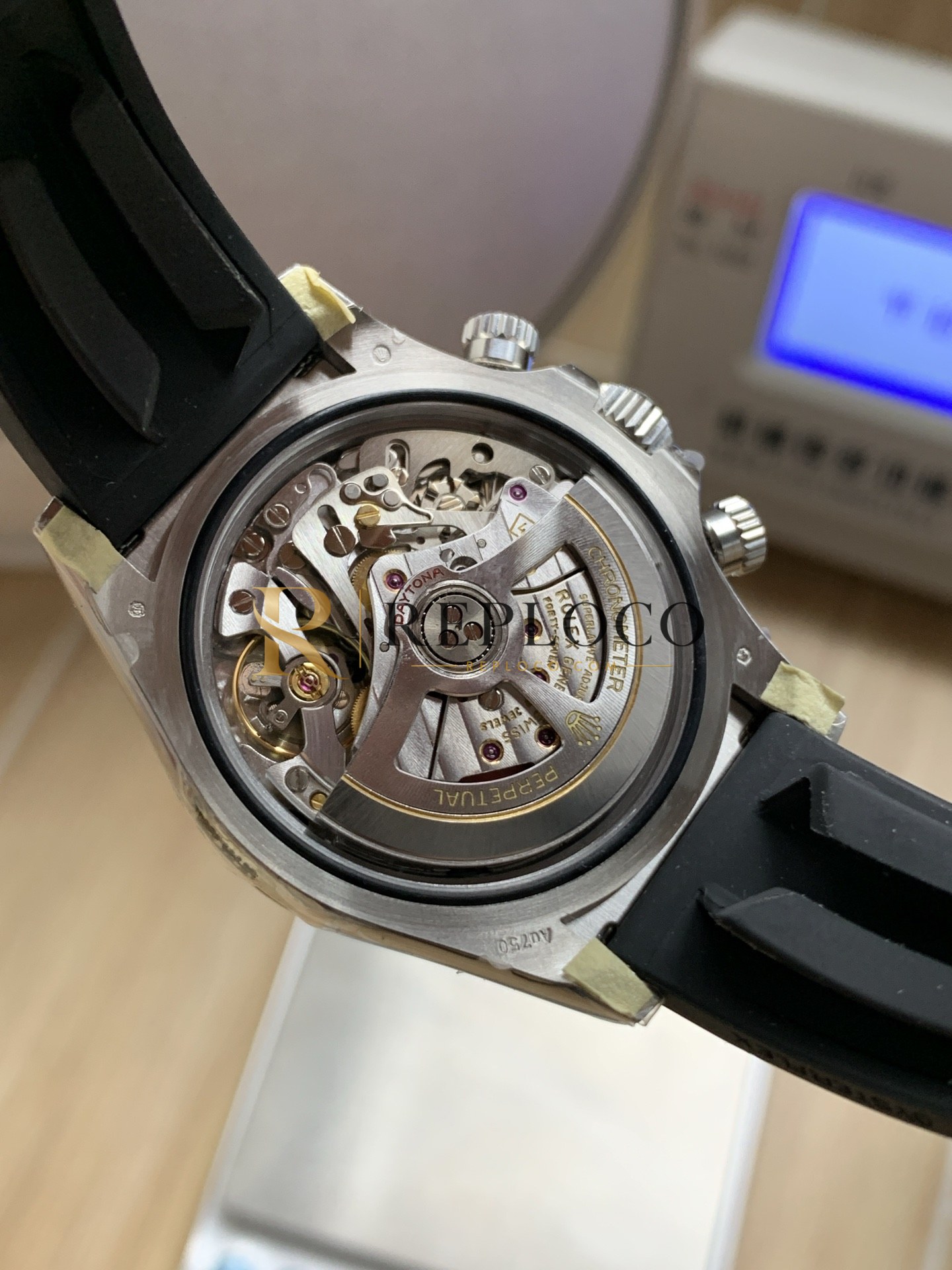 VS 공장 롤렉스 코스모그래프 데이토나 40mm 126519LN 화이트 골드 고스트 다이아몬드 다이얼 러버 스트랩 1:1 슈퍼클론 DD4131 무브먼트 - 이미지 7