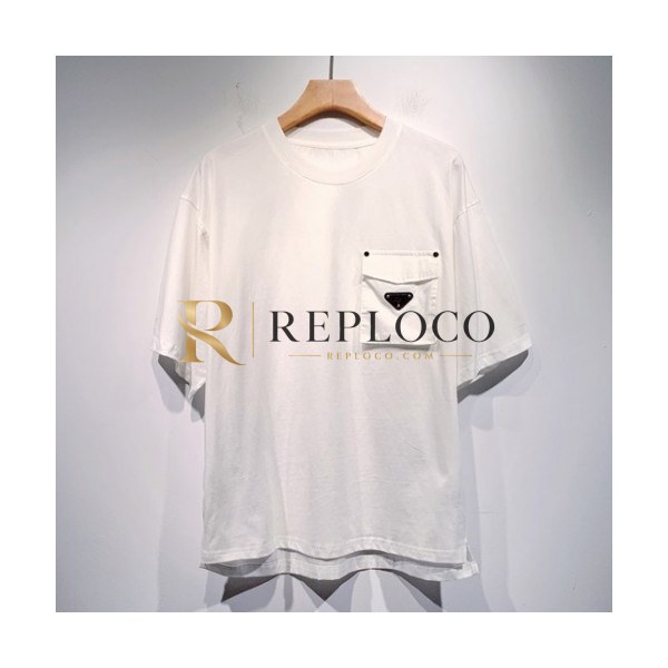 ✨Prada Mens Basic Logo Short Sleeved Tshirts White - 프라다 2021 남성 베이직 로고 폴로 반팔티 Pra02293x Size(s - 2xl) 화이트