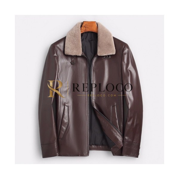 ✨Burberry 2019 Mens Casual Leather Jacket - 버버리 2019 남성 캐쥬얼 가죽 자켓 Bur01573x.Size(m - 3xl).브라운