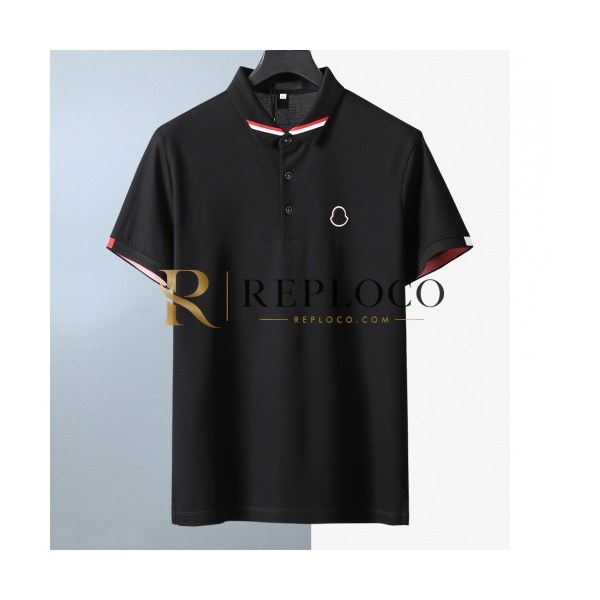 ✨[매장판]Moncler 2020 Mens Logo Cotton Short Sleeved Polo Tshirts - 몽클레어 2020 남성 로고 코튼 폴로 반팔티 Moc01583x.Size(m - 3xl).블랙
