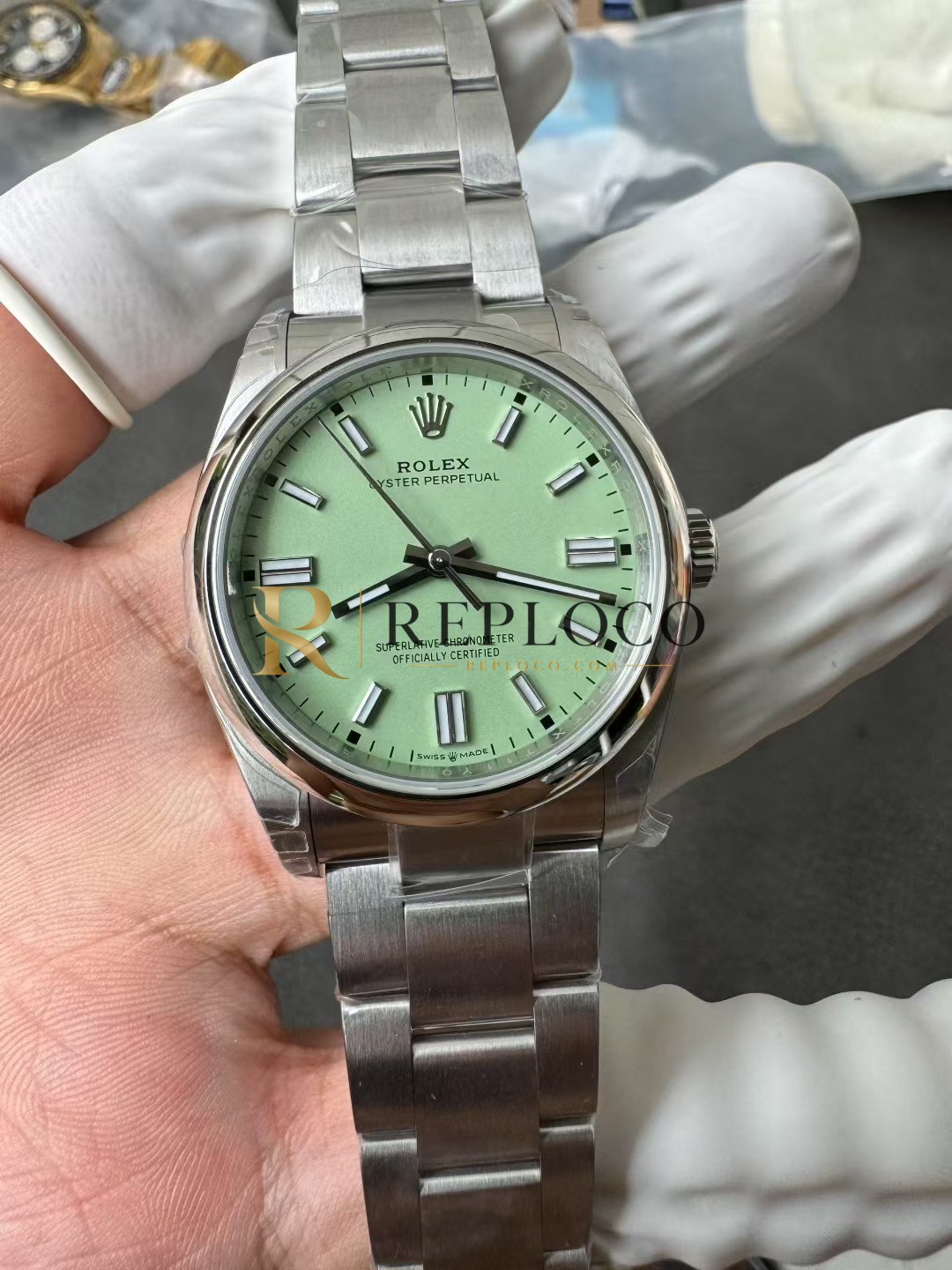 VS 공장 롤렉스 오이스터 퍼페츄얼 36mm 126000 그린 래커 다이얼 스무스 베젤 오이스터 브레이슬릿 1:1 슈퍼클론 DD3230 무브먼트