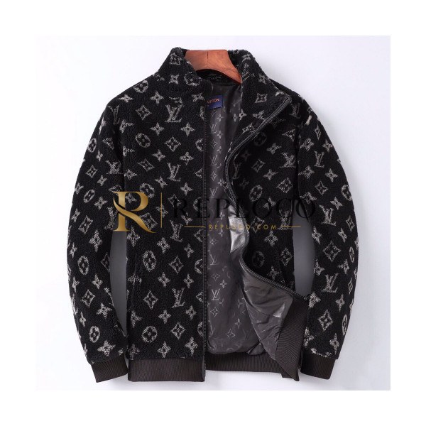 ✨Louis vuitton 2019 Mens Logo Mink Leather Jacket - 루이비통 2019 남성 로고 밍크 가죽 자켓 Lou01389x.Size(m - 3xl).블랙