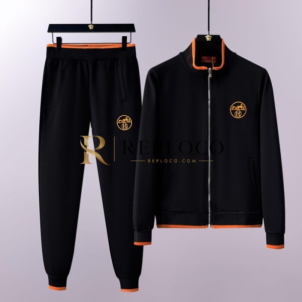 ✨[에르메스]Hermes 2024 Mens Cotton Training Clothes&Pants - 에르메스 2024 남성 코튼 트레이닝복&팬츠 Her0517x.Size(m - 4xl).블랙
