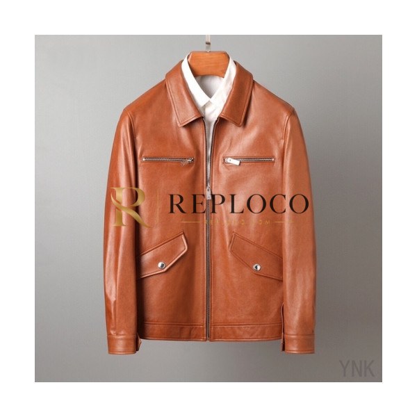 ✨[버버리]Burberry 2020 Mens Casual Leather Jackets - 버버리 2020 남성 캐쥬얼 가죽 자켓 Bur03200x.Size(m - 3xl).오렌지