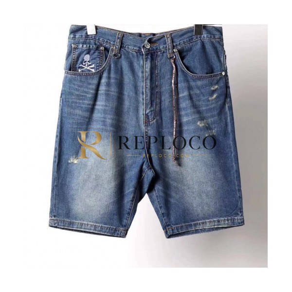✨Mastermind Japan Mens Skull Slim Fit Denim Pants - 마스터마인드 남성 스컬 슬림핏 데님 팬츠 Mas12x