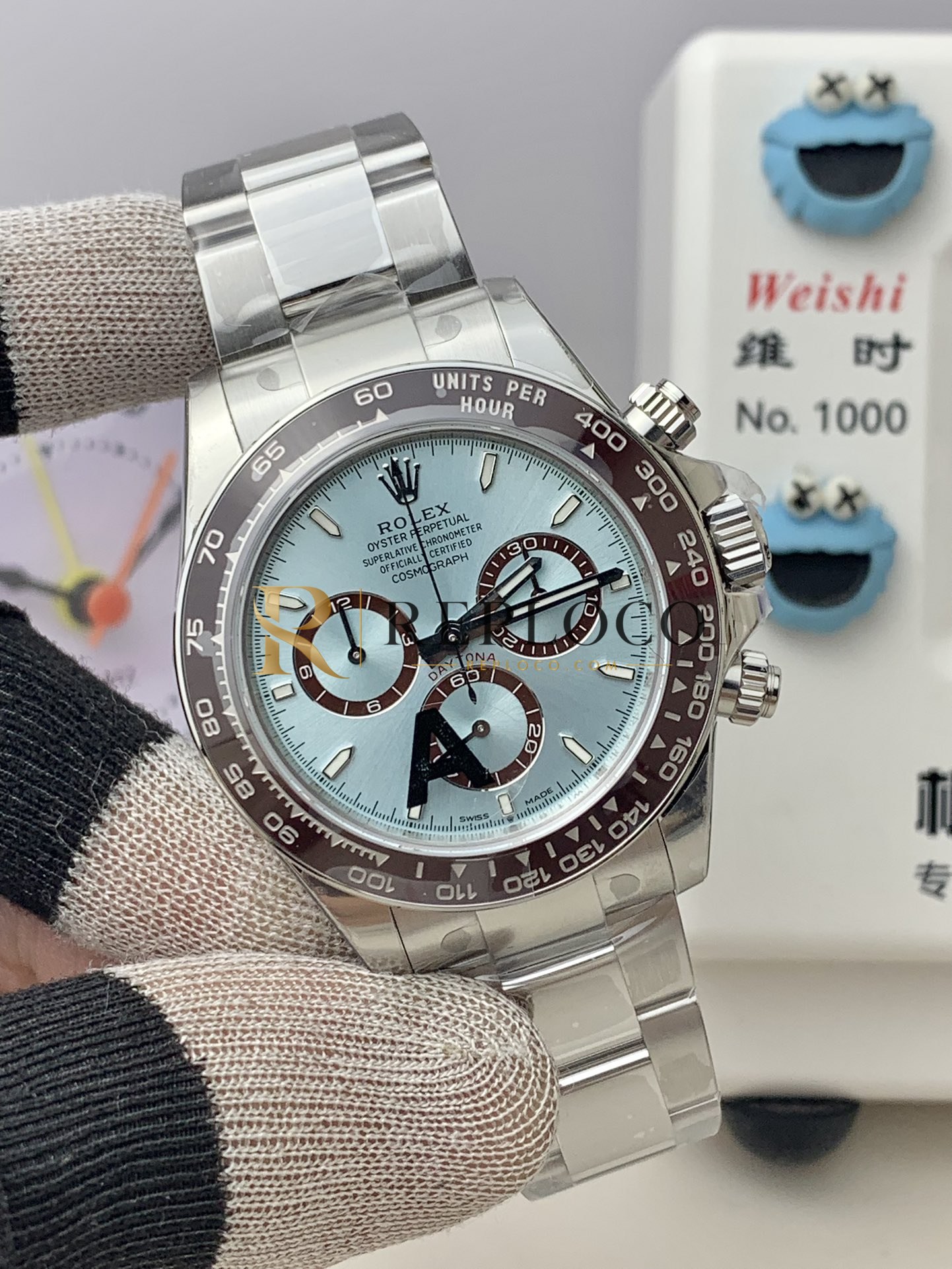 VS 공장 롤렉스 코스모그래프 데이토나 40mm 126506 아이스 블루 플래티넘 1:1 슈퍼클론 DD4131 무브먼트 - 이미지 4