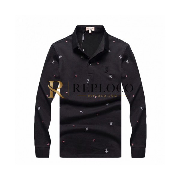 ✨[버버리]Burberry 2020 Mens Logo Casual Cotton Polo Tshirts - 버버리 2020 남성 로고 캐쥬얼 코튼 폴로 맨투맨 Bur01904x.Size(m - 3xl).블랙