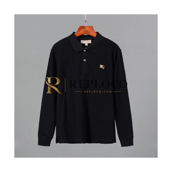✨Burberry 2018 London Cotton Polo Man-to-man - 버버리 런던 코튼 폴로 맨투맨 Bur0447x.Size(m - 3xl).블랙