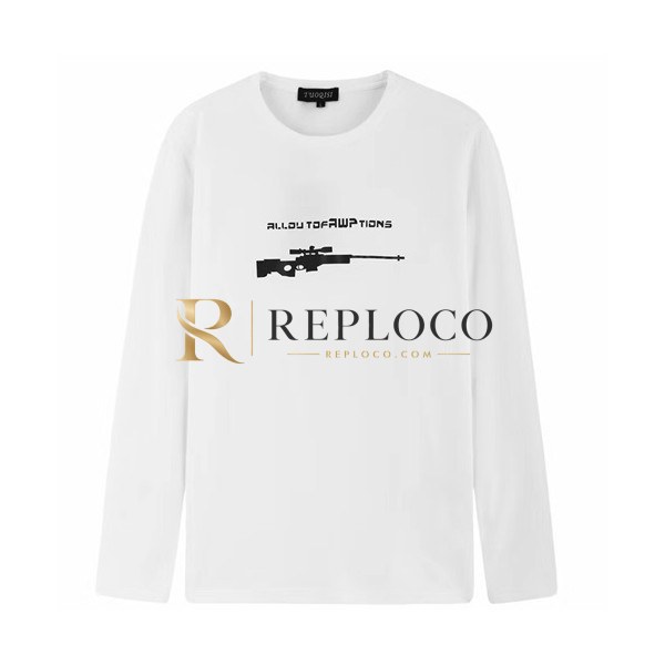 ✨Armani 2019 Mens Cotton T-shirt - 알마니 2019 남성 코튼 긴팔티셔츠 ARMTS0047.Size(L - 4XL),블랙/네이비/화이트