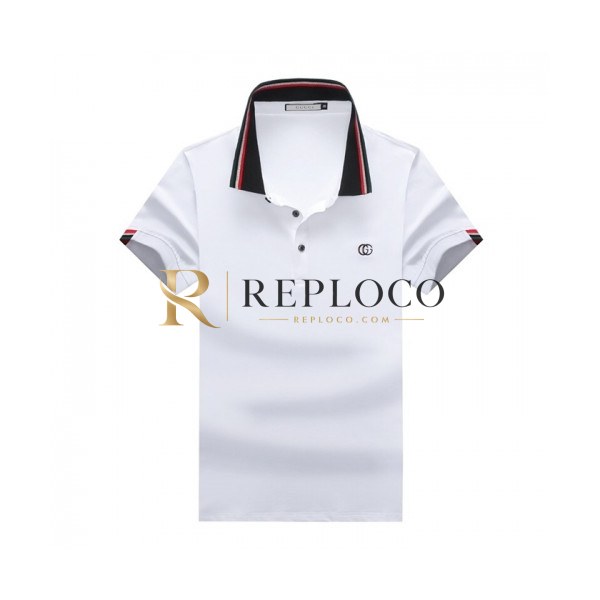 ✨[매장판]Gucci 2020 Mens Logo Cotton Short Sleeved Polo Tshirts - 구찌 2020 남성 로고 코튼 폴로 반팔티 Guc02374x.Size(m - 3xl).화이트