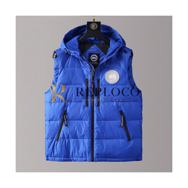 ✨Canada Goose 2020 Mens Logo Duck Down Padding Vest - 캐나다구스 2020 남성 로고 덕다운 패딩조끼 Can0354x.Size(m - 3xl).블루