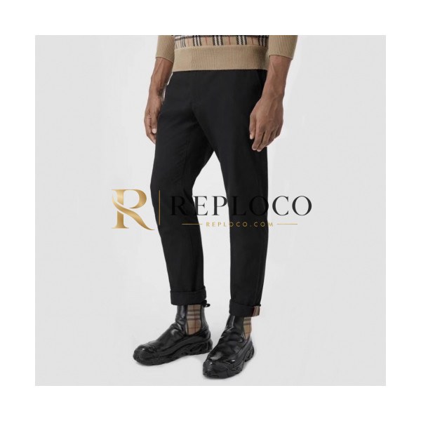 ✨[버버리]Burberry 2020 Mens Business Classic Cotton Pants - 버버리 2020 남성 비지니스 클래식 코튼 팬츠 Bur01955x.Size(30 - 38).블랙