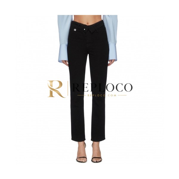 ✨[매장판]Alexsander Wang 2020 Womens Logo Classic Denim Pants - 알렉산더왕 2020 여성 로고 클래식 청바지 Alw0091x.Size(25 - 30).블랙