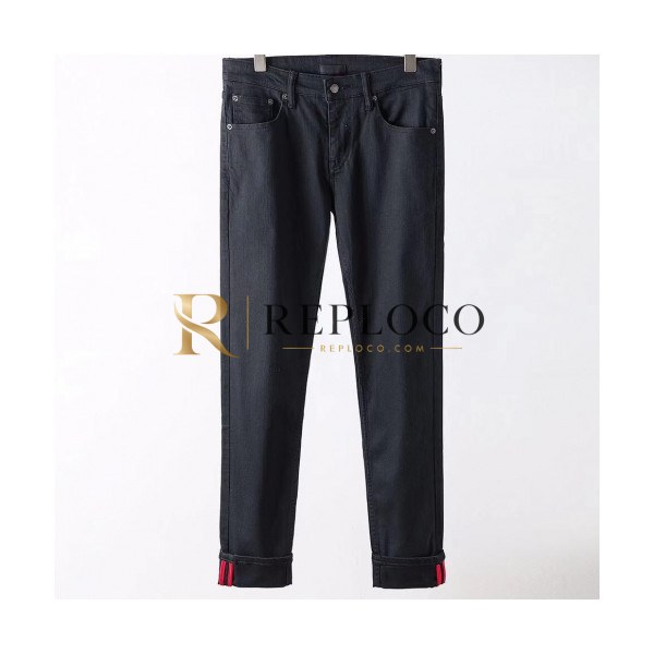 ✨Prada 2019 Mens Logo Slim Fit Denim Pants - 프라다 남성 로고 슬림핏 데님 팬츠 Pra0589x.Size(30 - 38).다크네이비