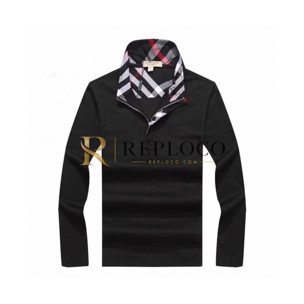 ✨[버버리]Burberry 2020 Mens Logo Casual Cotton Polo Tshirts - 버버리 2020 남성 로고 캐쥬얼 코튼 폴로 맨투맨 Bur02236x.Size(m - 3xl).블랙