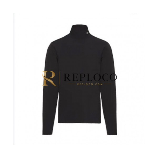 ✨Prada Mm/Wm Crew-neck Cotton Tshirts Black - 프라다 2021 남/녀 로고 크루넥 코튼 긴팔티 Pra02352x Size(m - 3xl) 블랙