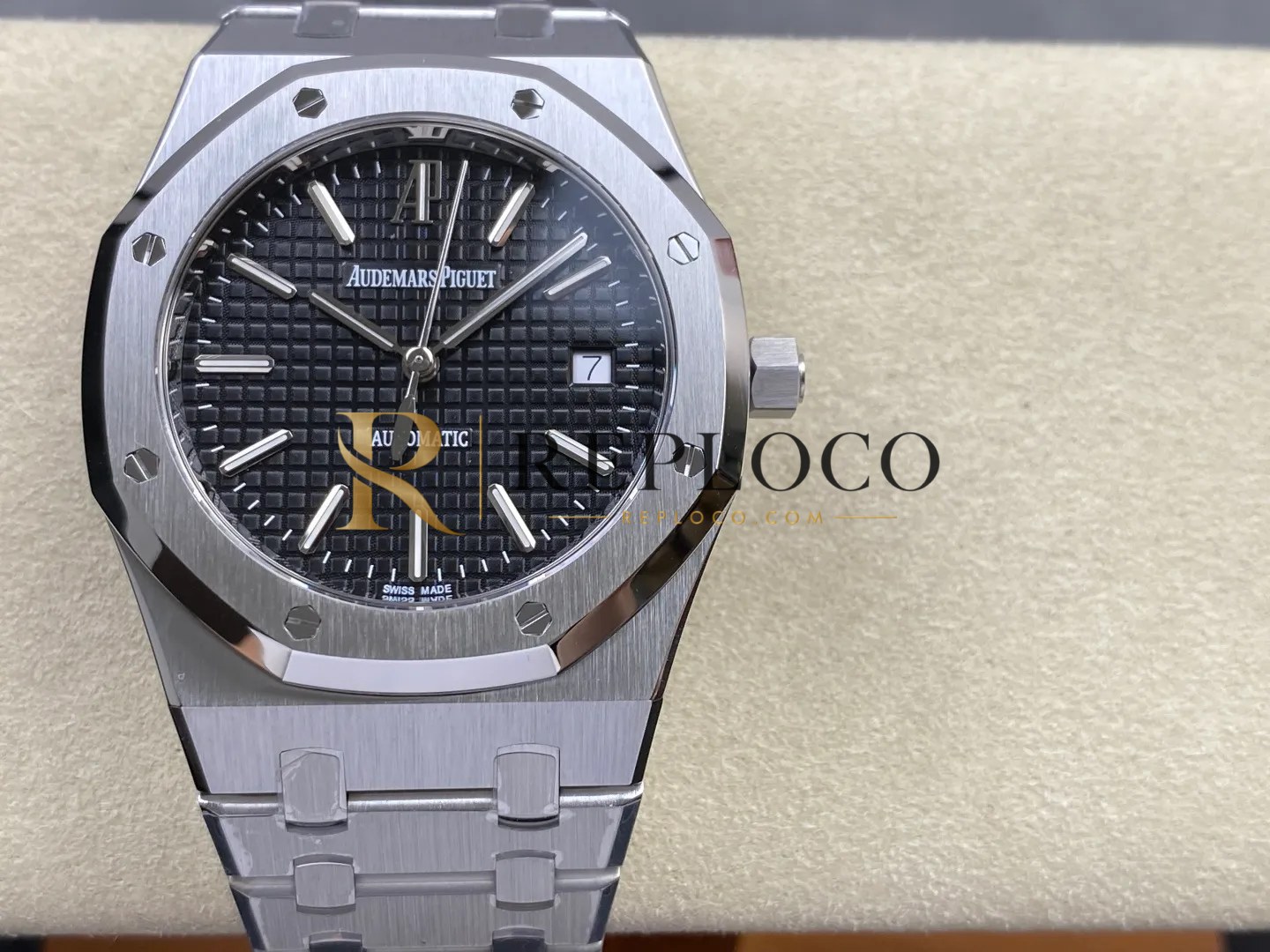 AP 로열 오크 39mm 15300 스테인리스 스틸 ZF 1:1 베스트 에디션 블랙 텍스처드 다이얼 스테인리스 스틸 브레이슬릿 SA3120 슈퍼 클론