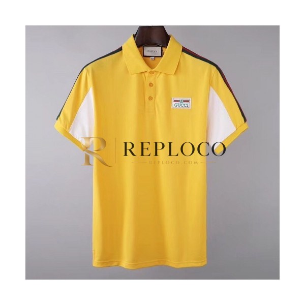 ✨[매장판]Gucci 2020 Mens Logo Short Sleeved Polo Tshirts - 구찌 2020 남성 로고 폴로 반팔티 Guc02923x.Size(m - 2xl).옐로우