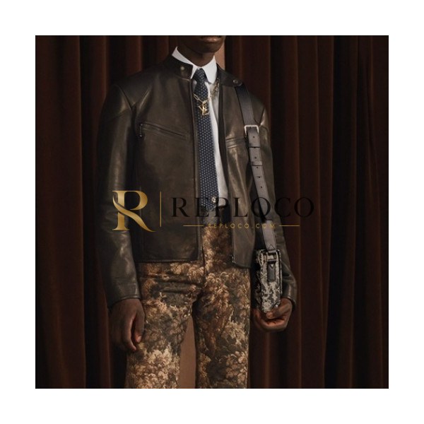 ✨Louis vuitton Mens Logo Leather Jackets - 루이비통 2021 남성 로고 가죽 자켓 Lou03536x Size(m - 3xl) 블랙