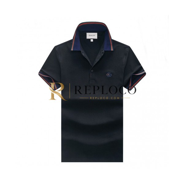 ✨[매장판]Gucci 2020 Mens Logo Cotton Polo Short Sleeved Tshirts - 구찌 2020 남성 로고 폴로 코튼 반팔티 Guc02436x.Size(m - 3xl).블랙