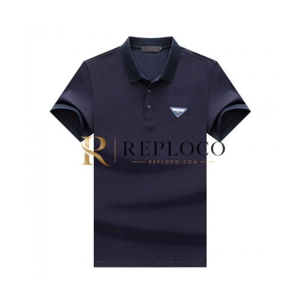 ✨Prada Mens Basic Logo Short Sleeved Tshirts Navy - 프라다 2021 남성 베이직 로고 폴로 반팔티 Pra02330x Size(m - 3xl) 네이비
